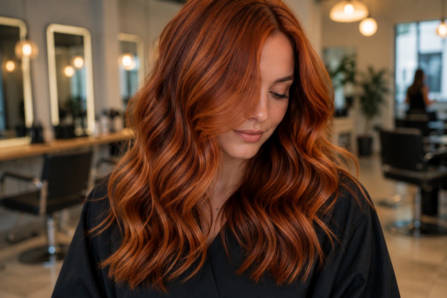 Soft copper glow: lived-in auburn and cinnamon undertones that catch the light without tipping into bright orange.