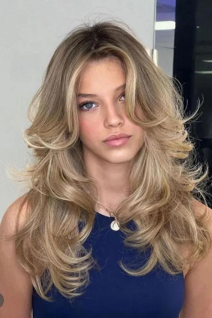 A blowout with soft, brushed-out waves