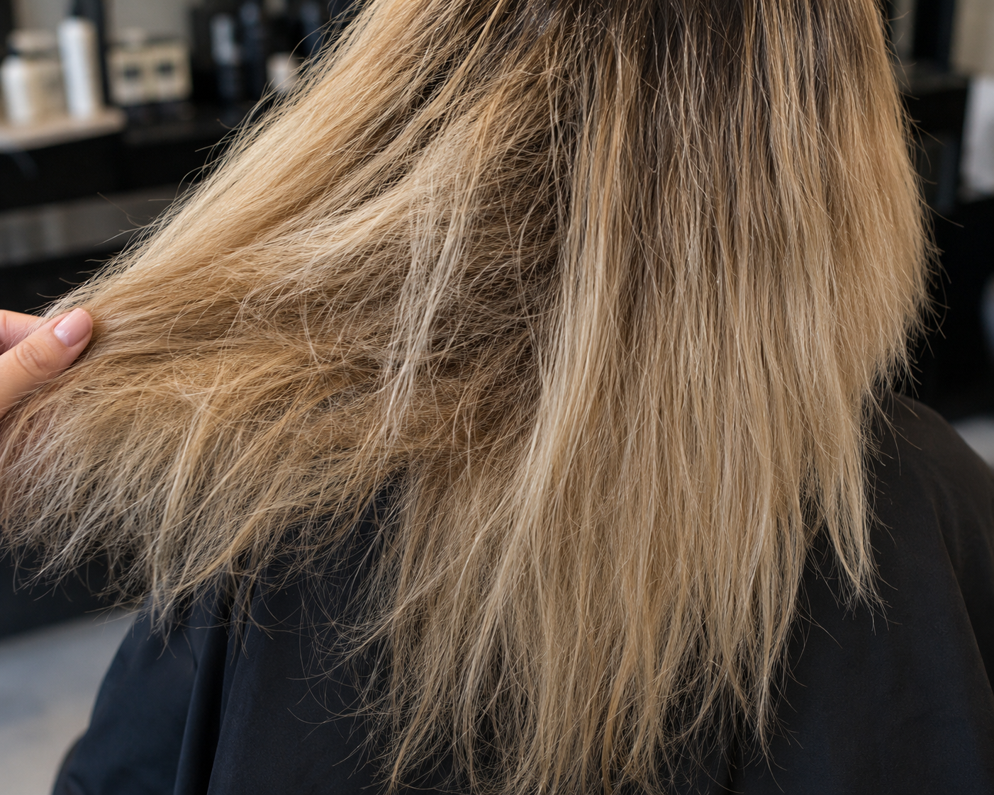 Frizzy, over-processed hair that stretches or snaps easily is a sign to wait, not to book.